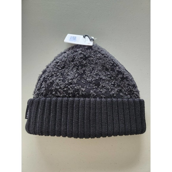 NWT Lululemon Ombre Knit Textured Beanie One size Black Gray main image 12